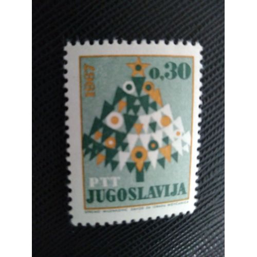 Timbre Yougoslavie Yt 1090 Sapin De Noël 1966 ( 180406 )