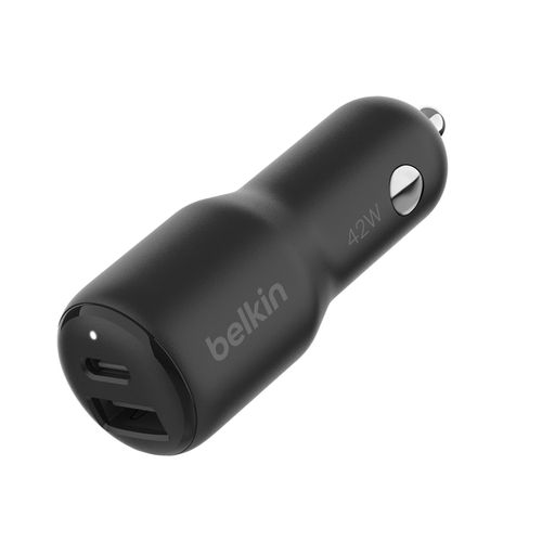 Chargeur Voiture Usb-C Power Dlivery 30w + Usb 12w Compact Belkinnoir