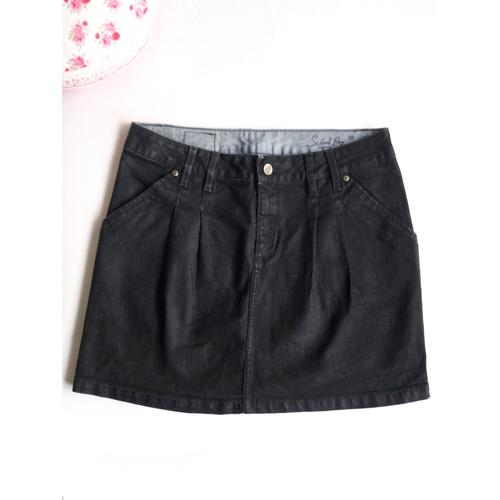 Jupe Courte School Rag Minijupe Toile Jean's Noire Mini-Jupe T 40 (Us 30)