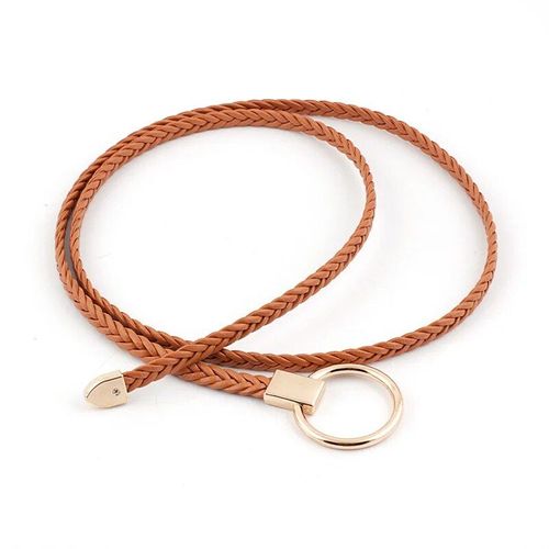Ceinture En Cuir Tressé Fin Pour Femmes,Ceinture À Cordes Pour Robes,Or,Joint Torique,Blanc,Noir,Rouge,Environnement Pour Dames,2020
