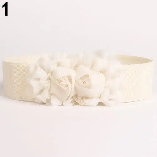 Ceinture Élastique Large Pour Femmes Et Filles,Ceintures De Ceinture Pour Femmes,Large Commande,Document Solide,Fleur,2020