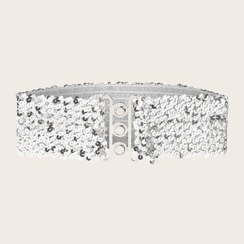 Ceinture De Taille Libre Pour Femme,Cummerbund Kendny,Ceinture Large Commandée,Ceinture De Ventre Élastique À Paillettes,Corset Féminin,Joint De Taille