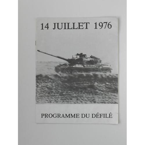 14 Juillet 1976 Programme Du Défilé