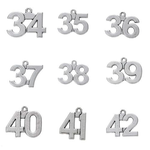 Myshape Lot De 20 Breloques En Alliage Avec Numéros 26-51, Pour Bracelet, Collier, Boucles D'oreilles, Accessoire De Fabrication De Bijoux, Vente En Gros, Cadeaux