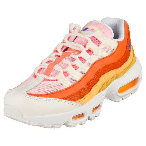 Nike Air Max 95 Femme Baskets Mode Orange Blanc