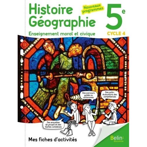 Histoire Geographie Enseignement Moral Et Civique, 5e Cycle 4 - Mes Fiches D'actiités
