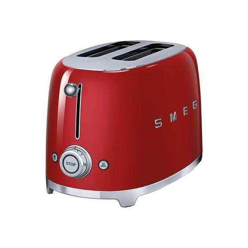 Smeg 50's Style TSF01RDEU - Grille-pain - 2 tranche - 2 Emplacements - rouge