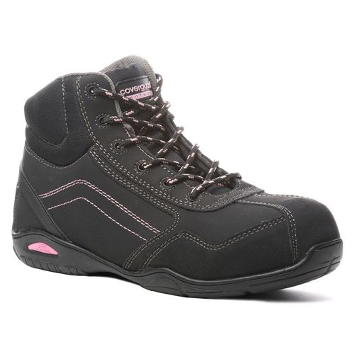Coverguard Chaussure De Sécurité Montante Noir Rose Rubis S3