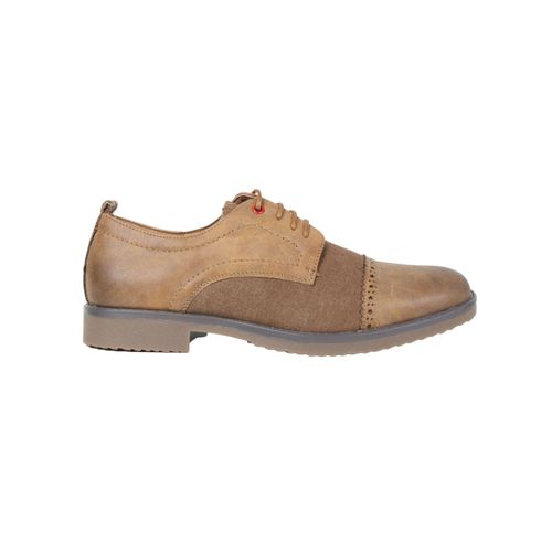 Derbies En Denim Taille Homme Marron