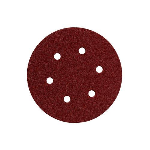 Metabo 5 feuilles abrasives auto-agrippantes, 150 mm, P 240, série « professional », pour bois et métal, pour ponceuse excentrique - 624007000