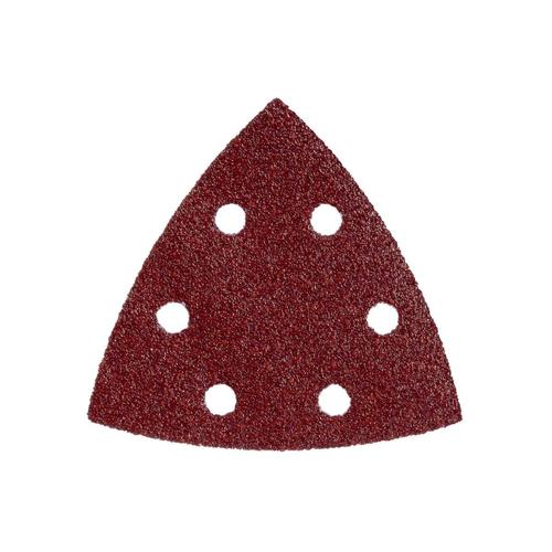 Metabo 25 feuilles abrasives auto-agrippantes 93 x 93 mm, P 320, série « professional », pour bois et métal, pour ponceuse à patin triangulaire - 624987000