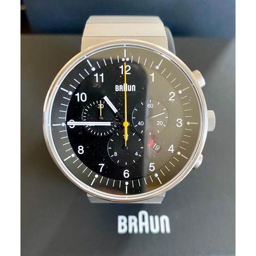 Braun Prestige Chronographe Swiss Quartz Analog Man Watch Avec Bn0095