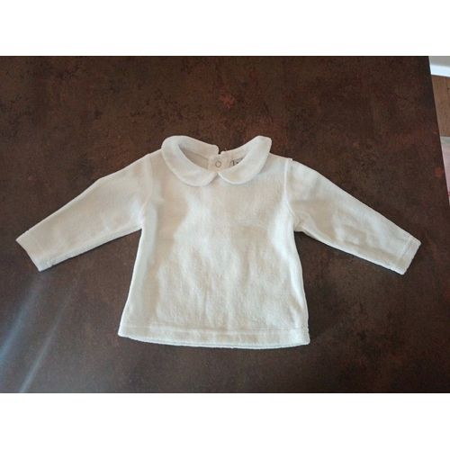 Pull Velours Blanc Fille 3 Mois Très Bon État