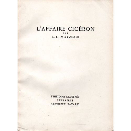 Moyzisch L'affaire Cicéron