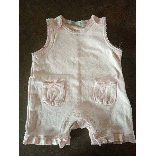 Salopette Été Rose Pois Blanc Fille 3 Mois 3 Suisses Très Bon État