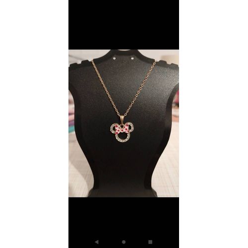 Collier Pendentif Disney Minnie Strass