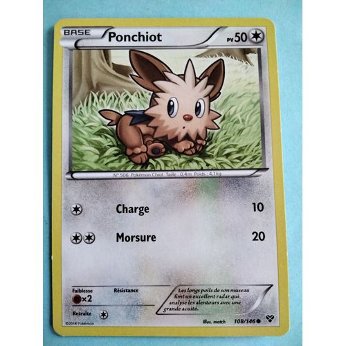 Carte Pokémon N° 506 Ponchiot