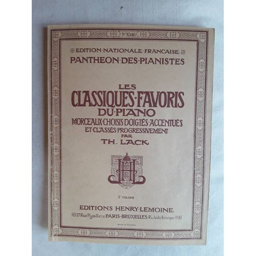 Panthéon Des Pianistes Th Lack 3 Vol 1046