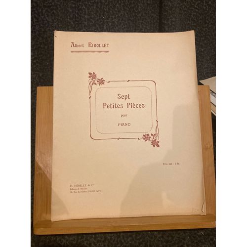 Albert Ribollet Sept Petites Pièces Pour Piano Partition Éditions Hérelle