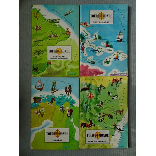 Lot De 4 N° De La Revue 'tour Du Monde': *59 (Suriname) **60 (Les Bahamas) *61 (Norvège) *63 ( Kenya Et Ouganda) - 01 À 05 / 1965
