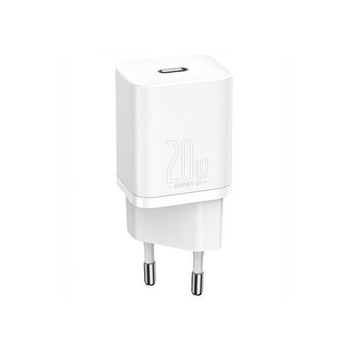 Chargeur Rapide Baseus Usb Type C 20w Eu Plug Blanc