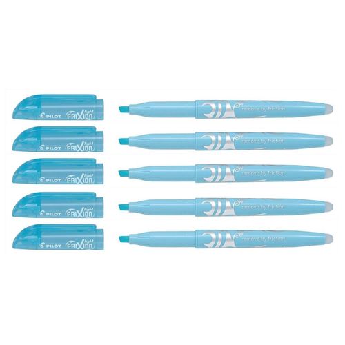 Pilot Lot De 5 Surligneurs Frixion Light Soft Effaçable Bleu Pastel