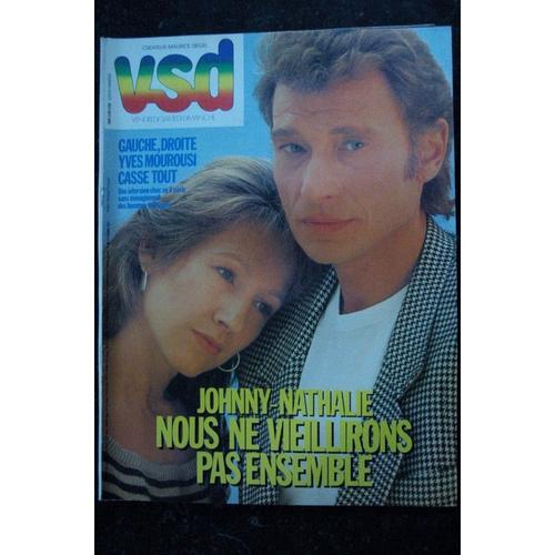 Vsd 444 1986 Cover Johnny Hallyday Et Nathalie Baye Et Laura Mourousi