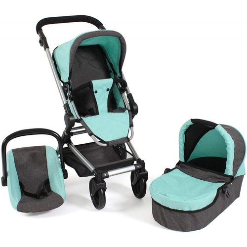 Poussette Combinée Fides 3 En 1 Menthe Melangée