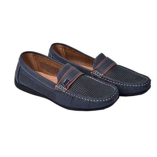 Mocassins Pour Doublure Cuir Premiums Chaussure D'été Qualité Et Confort 20a86 Marine