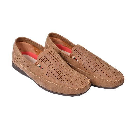 Mocassins Pour Doublure Cuir Premiums Chaussure D'été Qualité Et Confort 1982 Taupe