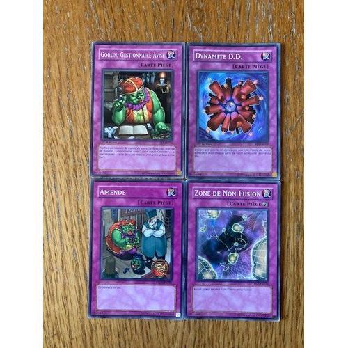 (63) Amende + Goblin, Gestionnaire Avisé + Zone De Non Fusion + Dynamite D.D. (Yu Gi Oh)