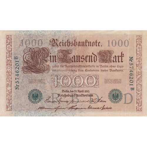 Allemagne 1000 Mark 1910