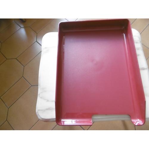 Corbeille Courrier Pleine 24x32x4cm Polystyrene Choc Bordeaux Arlac Tray