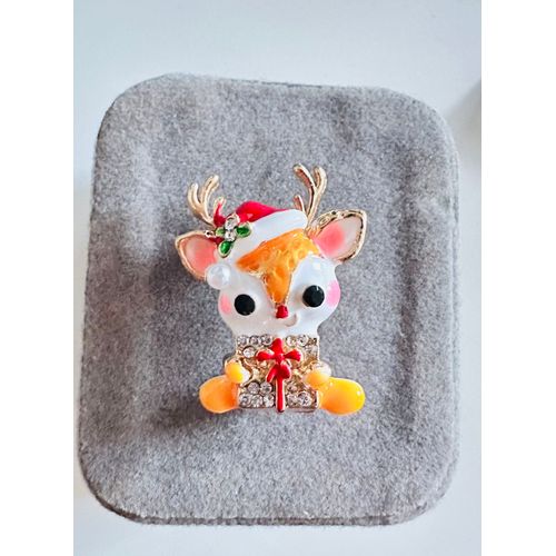 Broche Noël Cerf 