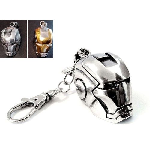 Superbe Porte-Clés Iron Man Acier Inoxydable Chromé