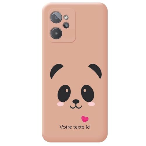 Coque Rose Realme 9i Panda Coeur Ballon Personnalisee