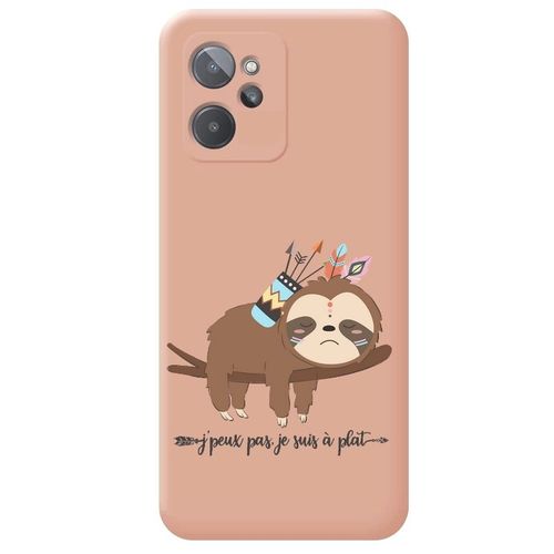 Coque Rose Realme 9i Paresseux Boho Kawaii