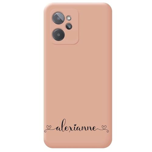 Coque Rose Realme 9i Avec Votre Prenom 4 Coeur