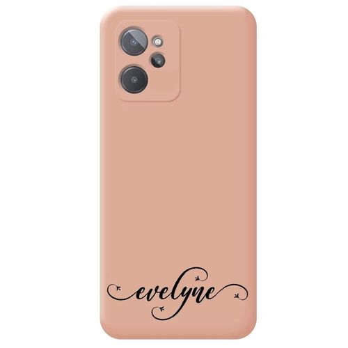 Coque Rose Realme 9i Avec Votre Prenom 1 Fleur