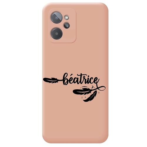 Coque Rose Realme 9i Avec Votre Prénom 6 Plume