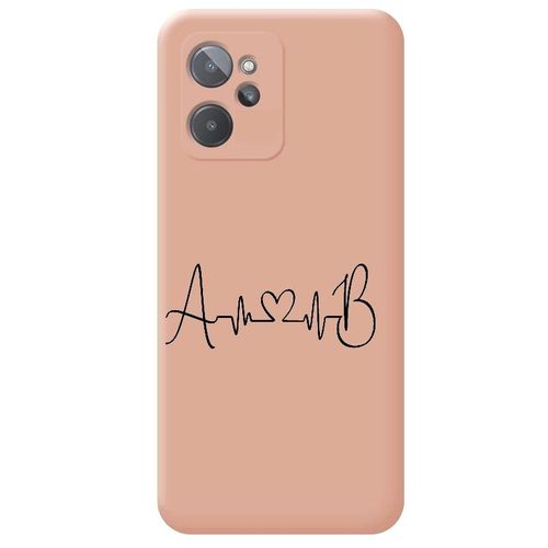 Coque Rose Realme 9i Avec Avec Vos Initiales Et Coeur
