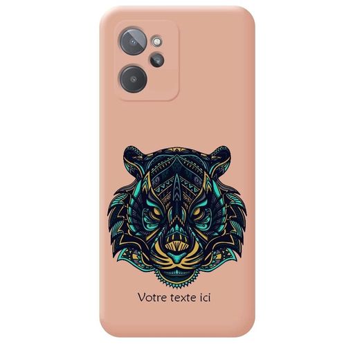 Coque Rose Realme 9i Tigre Mandala Personnalisee