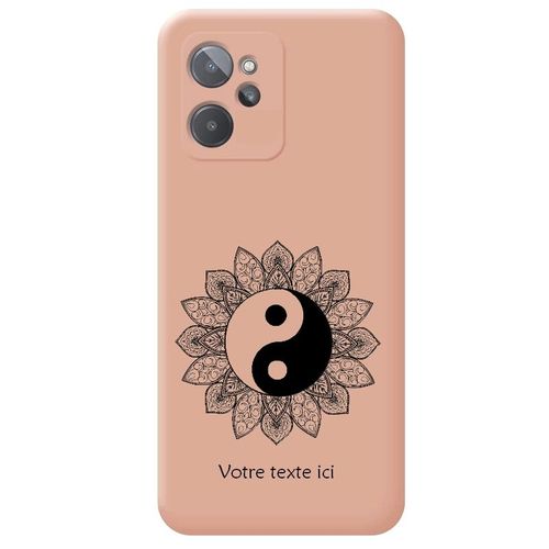 Coque Rose Realme 9i Yin Yang Mandala Personnalisee