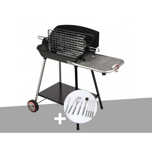 Barbecue Horizontal et Vertical Excel Grill Somagic + Malette 8 accessoires inox