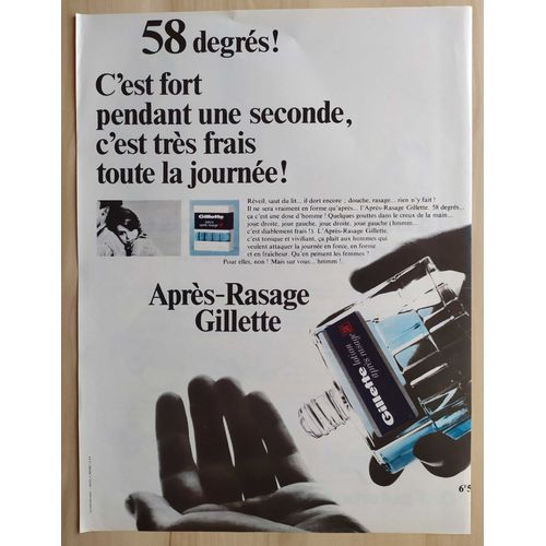 Publicité Papier - Lotion Après Rasage Gillette De 1960