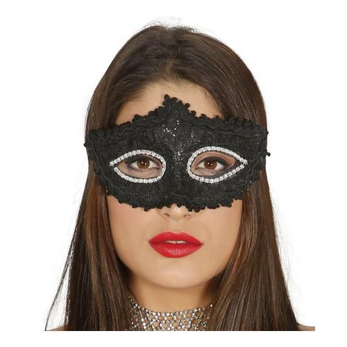 Mi-Masque D?Cor? Noir (Taille Unique)