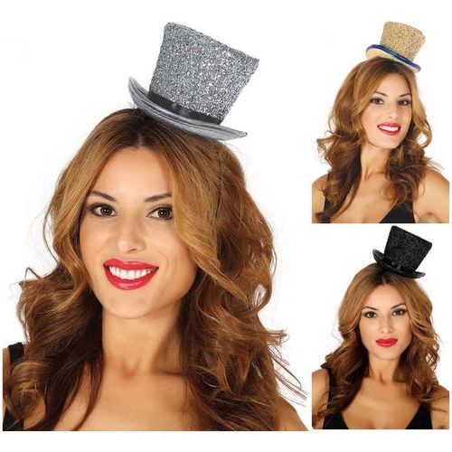 Mini-Chapeau Haut-De-Forme Brillant Plusieurs Couleurs (Couleur Argent)