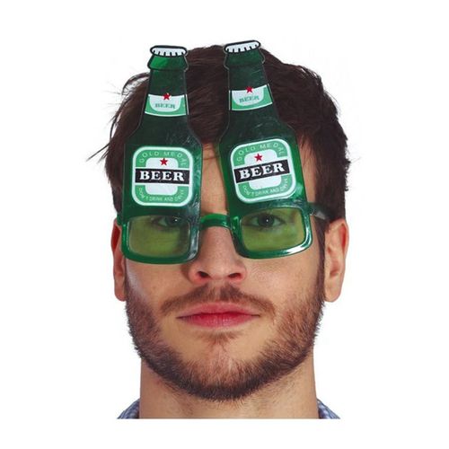 Verres De Bouteilles De Bière Verte (Taille Unique Adulte)