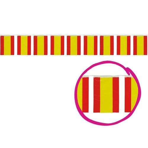 Pack De Fanions En Plastique De 50 M Drapeau Espagne (Taille Unique)