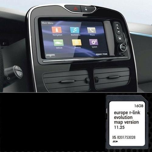 Carte SD Navigation GPS Europe 2024 - 11.25 - Compatible avec Renault R-Link (Rlink)